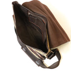 Celine Macadam Messenger Bag Canvas Brown — view 8