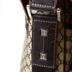Celine Macadam Messenger Bag Canvas Brown — view 5