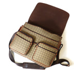 Celine Macadam Messenger Bag Canvas Brown — view 6