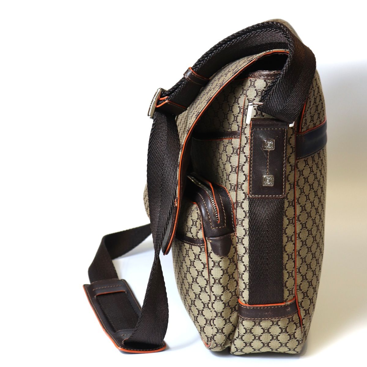 Celine Macadam Messenger Bag Canvas Brown — view 4