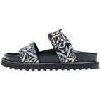 Louis Vuitton Paseo Line Since Jacquard Flat Sandals Shoes Black