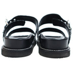 Louis Vuitton Paseo Line Since Jacquard Flat Sandals Shoes Black — view 3