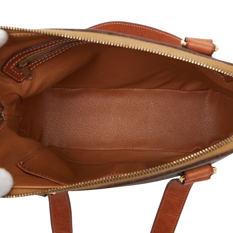 Celine Macadam 2-Way Shoulder Bag Brown Leather — view 9