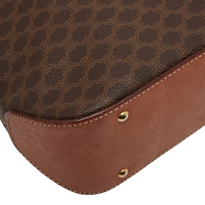 Celine Macadam 2-Way Shoulder Bag Brown Leather — view 7