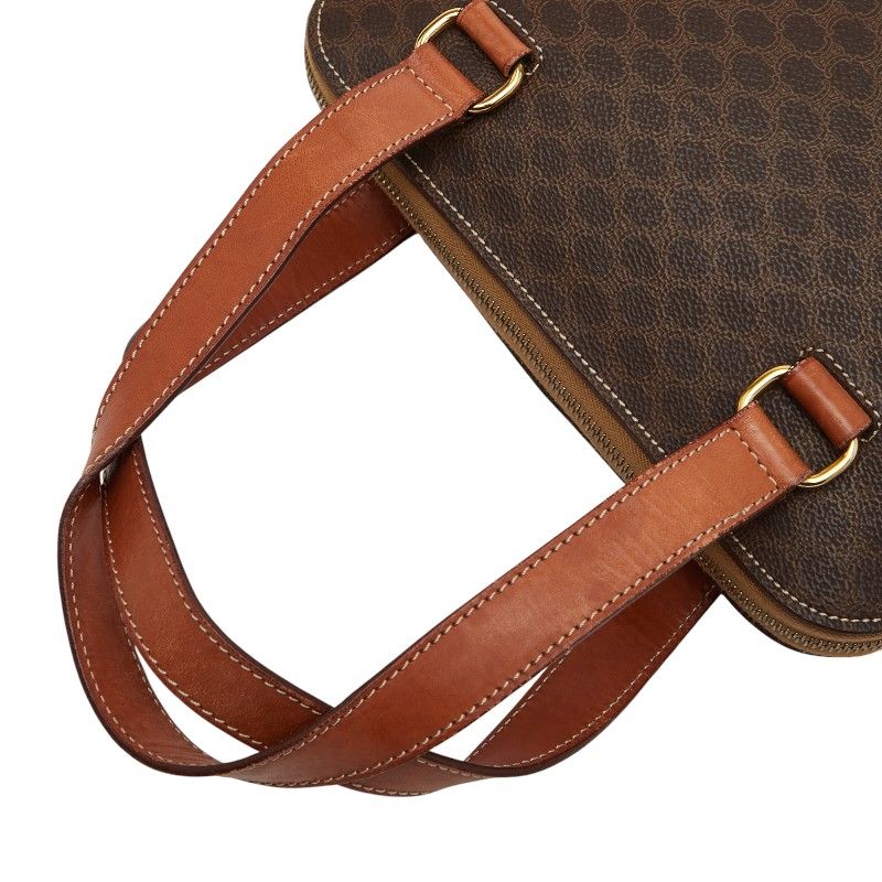 Celine Macadam 2-Way Shoulder Bag Brown Leather — view 8