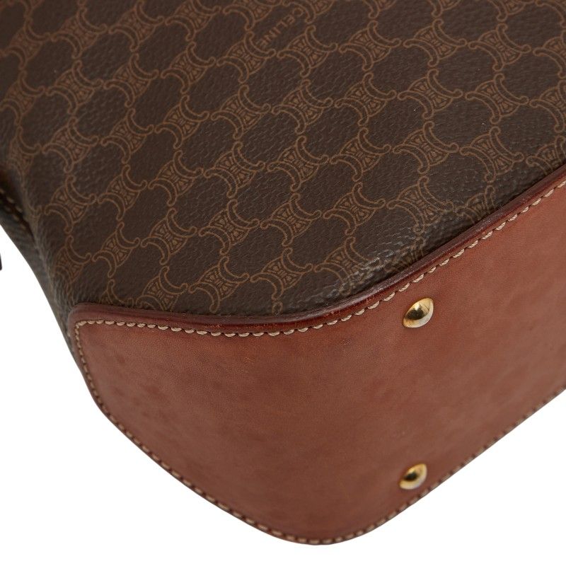 Celine Macadam 2-Way Shoulder Bag Brown Leather — view 4