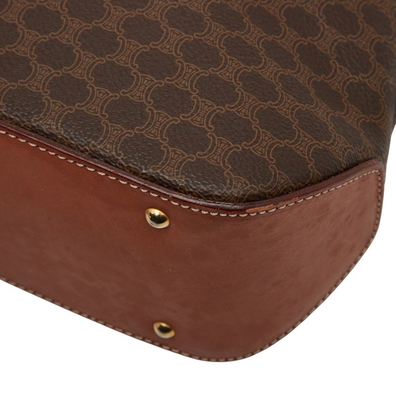 Celine Macadam 2-Way Shoulder Bag Brown Leather — view 6