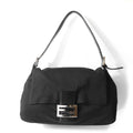 Fendi Mamma Bucket 093 Shoulder Bag Cotton Jersey Black