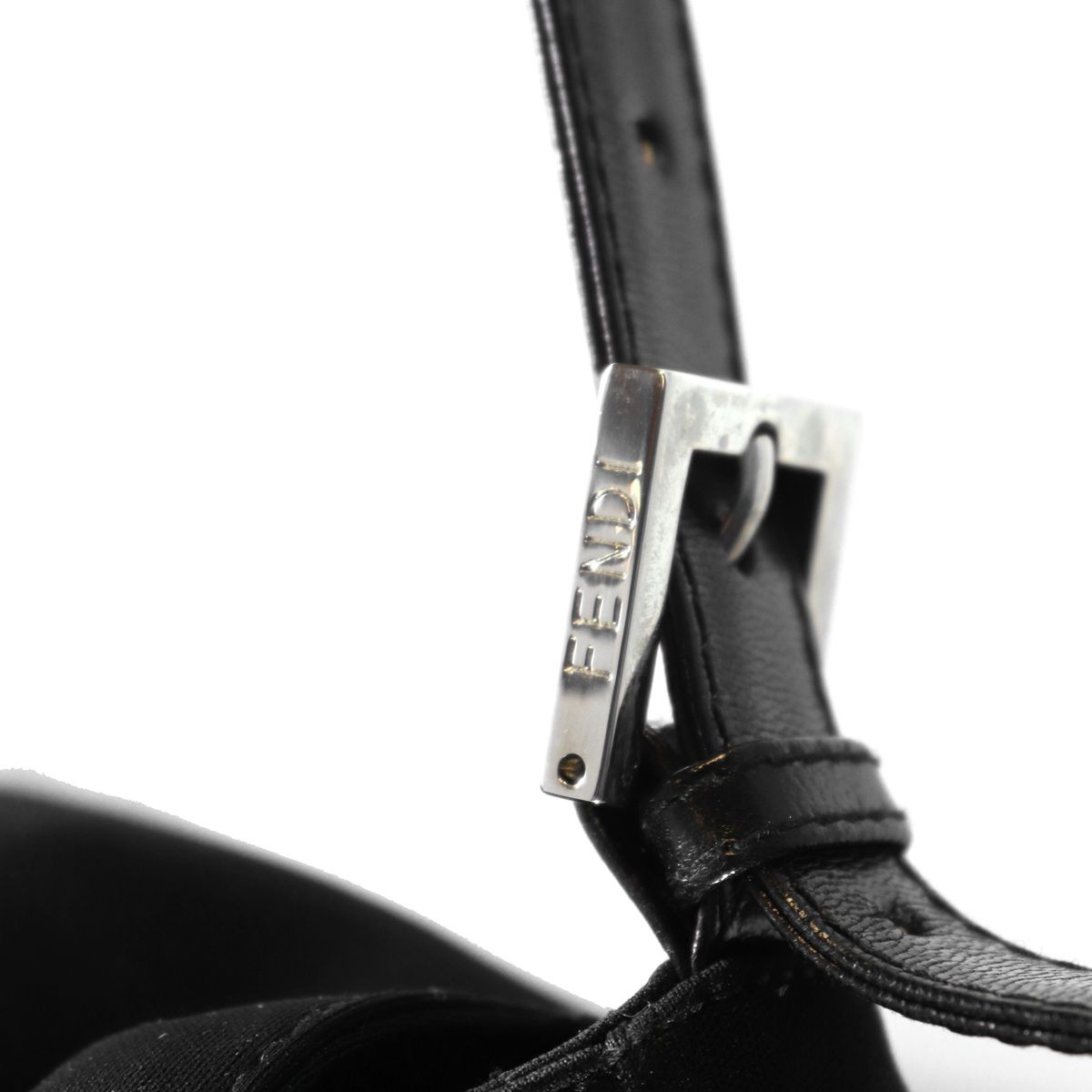 Fendi Mamma Bucket 093 Shoulder Bag Cotton Jersey Black — view 7