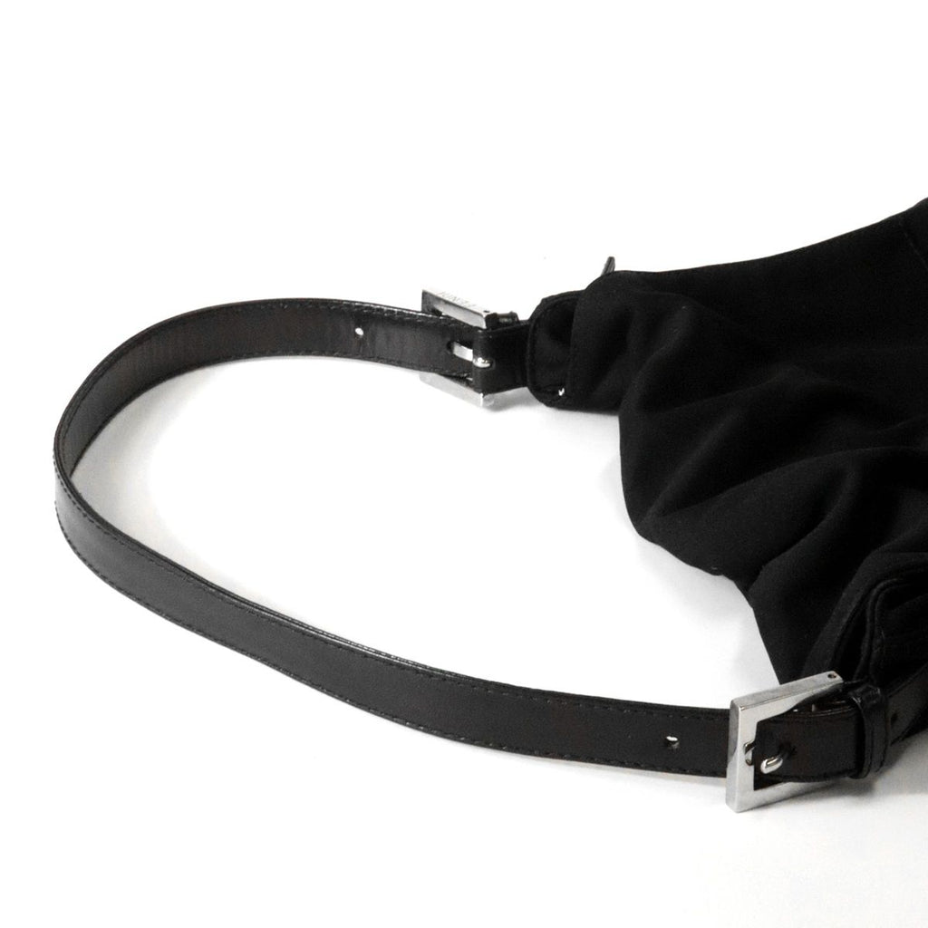 Fendi Mamma Bucket 093 Shoulder Bag Cotton Jersey Black — view 6