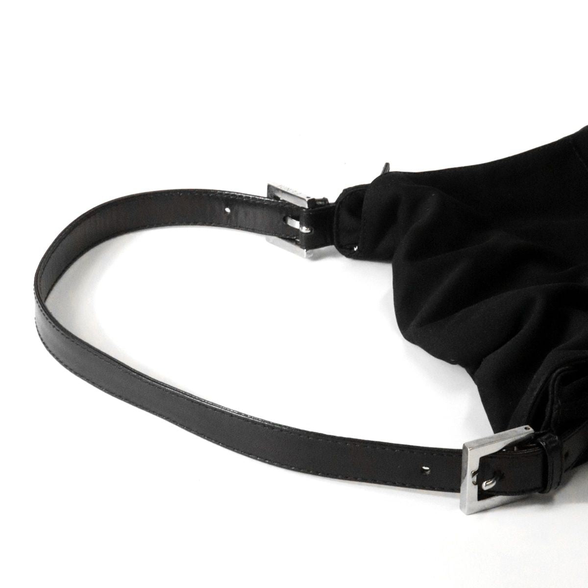 Fendi Mamma Bucket 093 Shoulder Bag Cotton Jersey Black — view 6