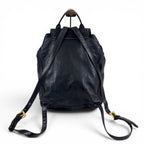 Bottega Veneta Drawstring Backpack Intrecciato Leather Navy — view 2