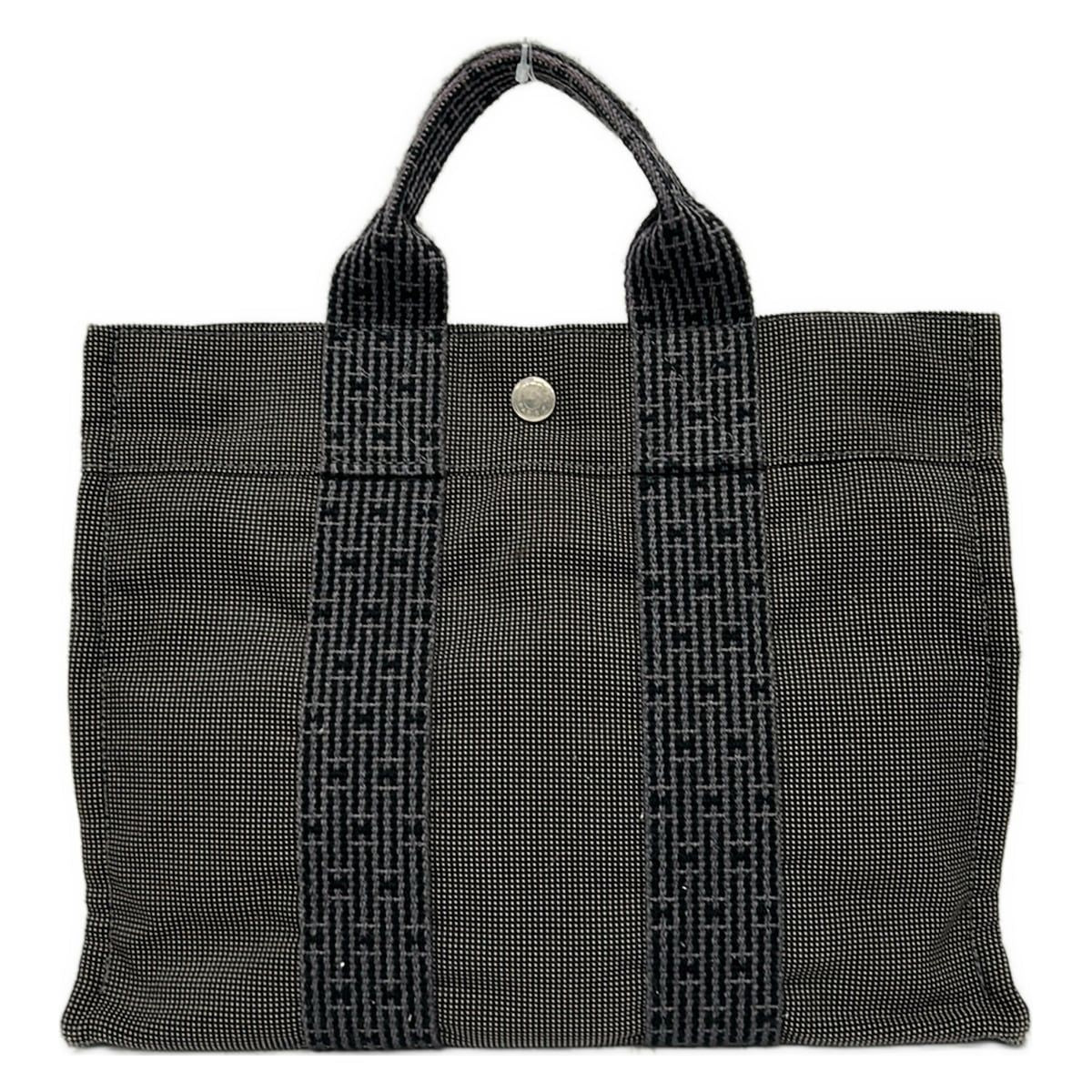 Hermes Handbag Her Line Tote PM Dark Gray Black