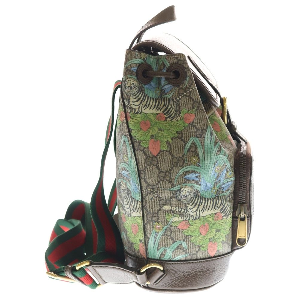 Gucci Tiger GG Backpack Supreme Beige Utbdc — view 3