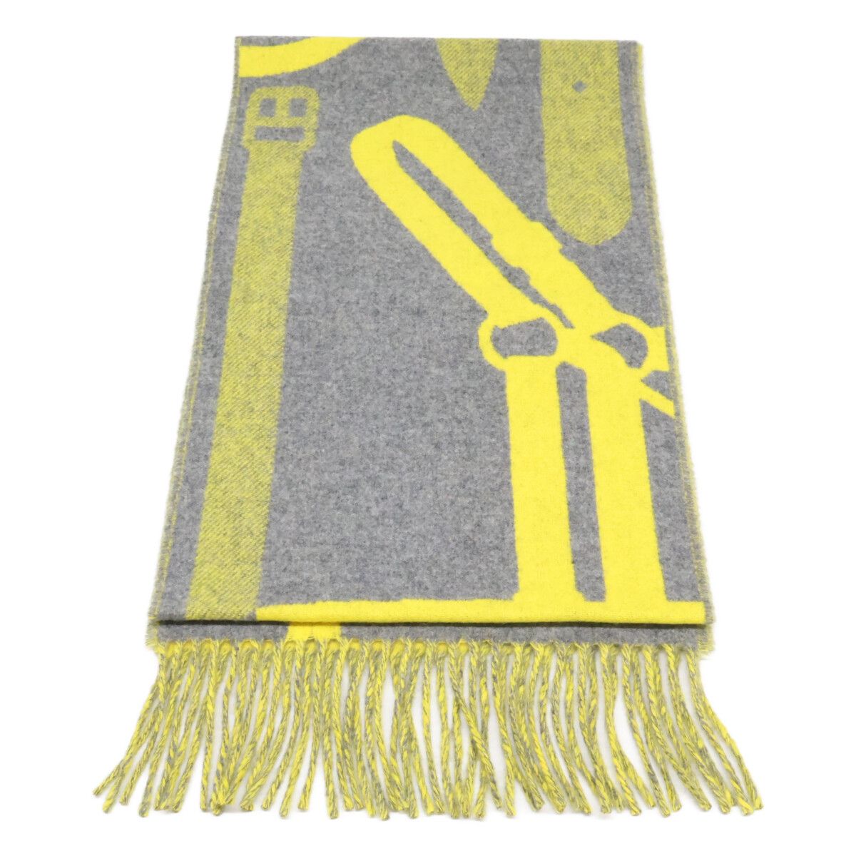 Hermes Ready Steady Go Cashmere Fringe Scarf — view 3