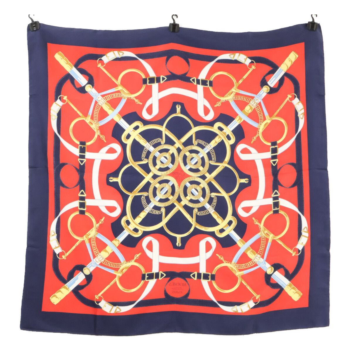 Hermes Eperon D'or Yellow Gold Spurs Silk Carre 90 Scarf — view 2