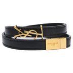 Saint Laurent Opium Leather &metal Double Wrap Bracelet — view 6