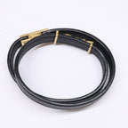 Saint Laurent Opium Leather &metal Double Wrap Bracelet — view 4