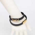 Saint Laurent Opium Leather &metal Double Wrap Bracelet — view 9