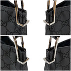 Gucci GG Canvas Shoulder Bag Hobo Nylon Black — view 4