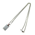 Gucci Diamante Plate Tag 925 Sterling Silver Enamel Pendant
