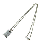 Gucci Diamante Plate Tag 925 Sterling Silver Enamel Pendant