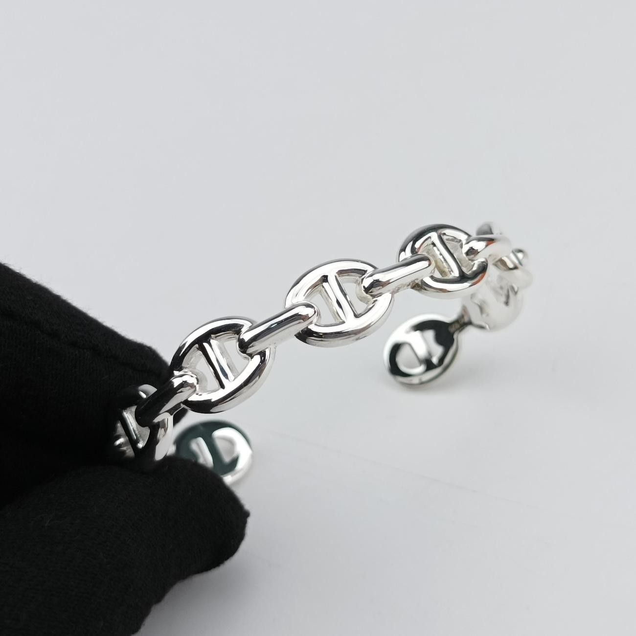 Hermes Chaine D'ancre Silver Bracelet — view 5
