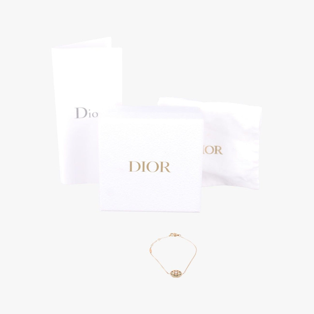 Dior Rose Des Vents Medallion Black Yellow Gold Bracelet — view 4