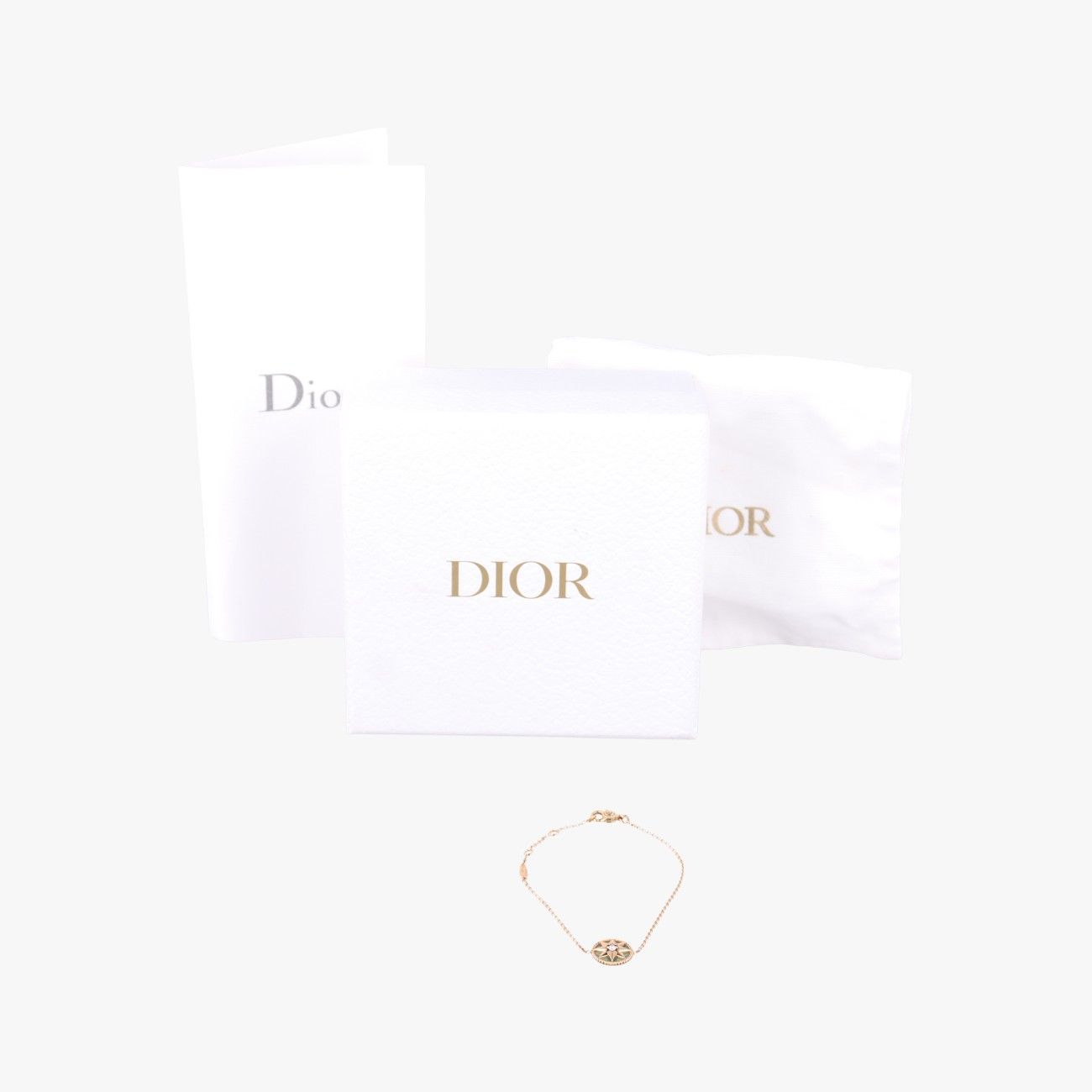 Dior Rose Des Vents Medallion Black Yellow Gold Bracelet — view 4