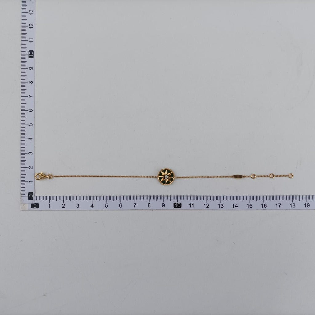 Dior Rose Des Vents Medallion Black Yellow Gold Bracelet — view 5