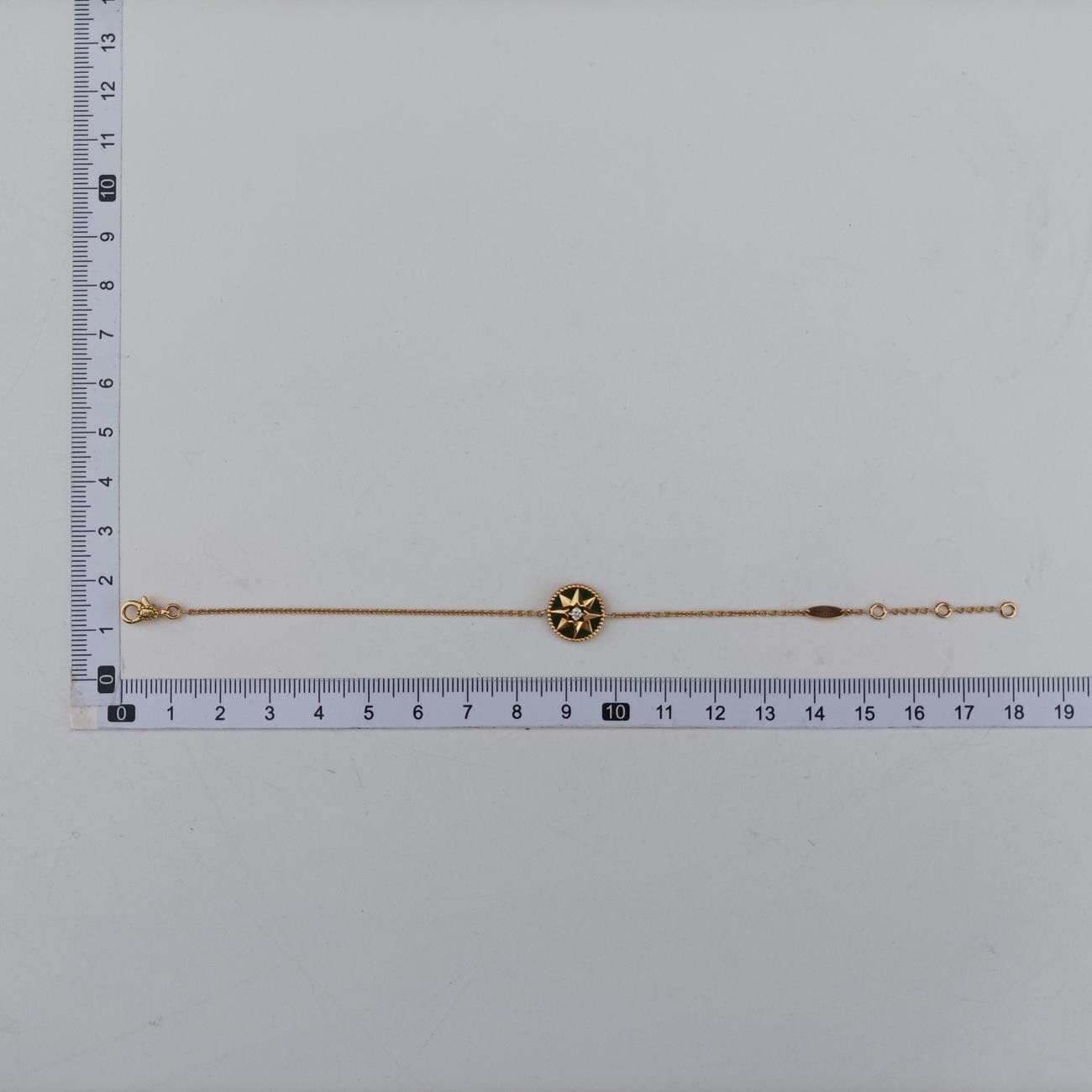 Dior Rose Des Vents Medallion Black Yellow Gold Bracelet — view 5
