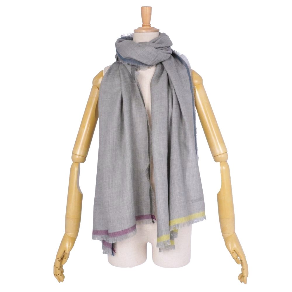 Hermes Scarf Shawl Cashmere Silk les — view 4