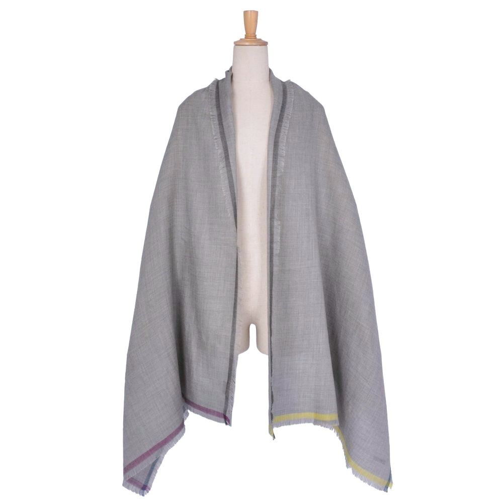Hermes Scarf Shawl Cashmere Silk les — view 5