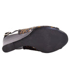 Hermes Sandals Braided Wedge Sole Leather Shoe — view 8