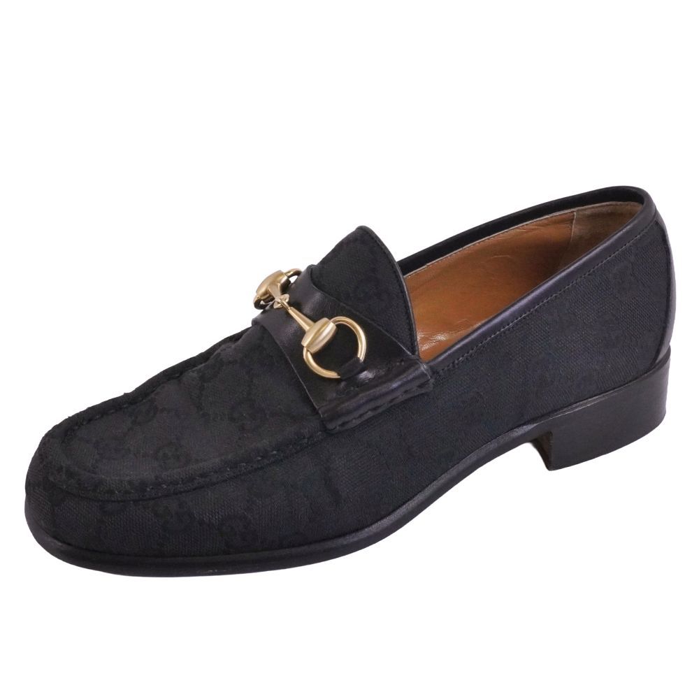 Gucci Loafers Moccasins Horsebit GG Pattern Canvas