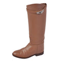 Hermes Boots Long Jumping Kelly Gold