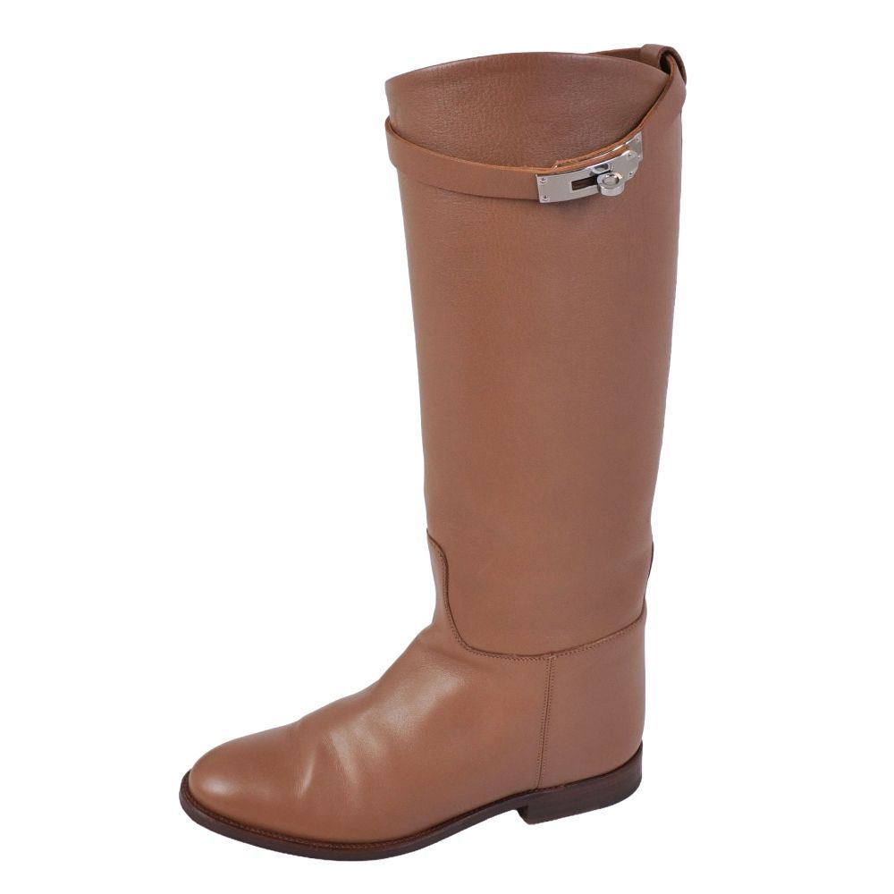 Hermes Boots Long Jumping Kelly Gold