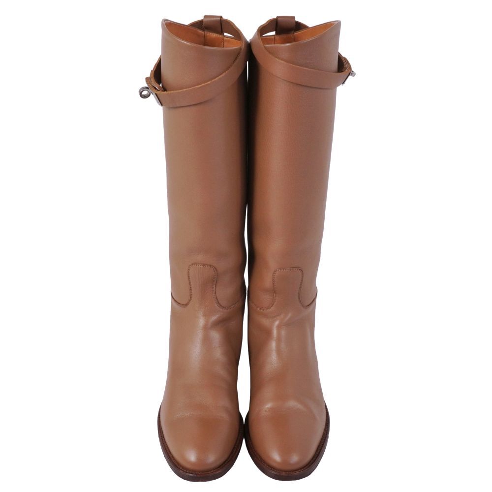 Hermes Boots Long Jumping Kelly Gold — view 4