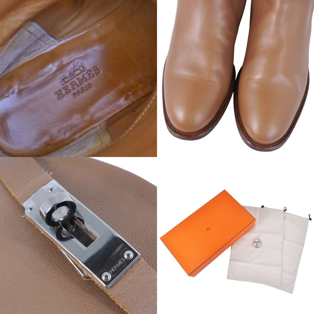 Hermes Boots Long Jumping Kelly Gold — view 9