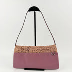 Celine Triomphe Flap Shoulder Bag Leather Pink Beige Silver Vintage — view 4