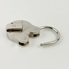 Chanel Padlock Bag Charm Key Ring Plated Silver Vintage — view 4