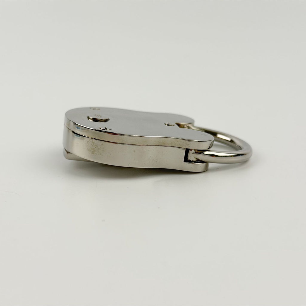 Chanel Padlock Bag Charm Key Ring Plated Silver Vintage — view 6