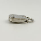 Chanel Padlock Bag Charm Key Ring Plated Silver Vintage — view 6