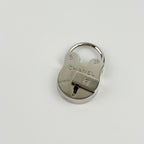 Chanel Padlock Bag Charm Key Ring Plated Silver Vintage — view 2