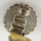 Chanel CC Logo Flower Motif Earrings Plated Silver Vintage — view 5