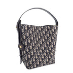 Dior Star Bucket Bag Small Calf Cotton Fabric Navy Gold — view 3