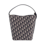 Dior Star Bucket Bag Small Calf Cotton Fabric Navy Gold — view 5
