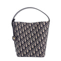 Dior Star Bucket Bag Small Calf Cotton Fabric Navy Gold