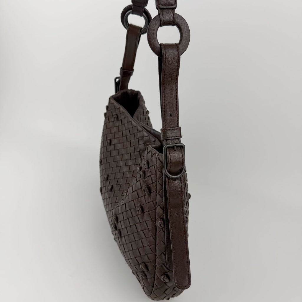 Bottega Veneta Shoulder Bag Leather Brown Vintage — view 5