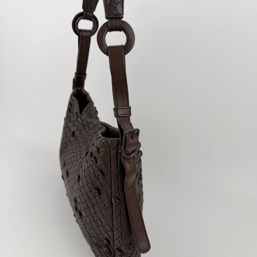Bottega Veneta Shoulder Bag Leather Brown Vintage — view 6